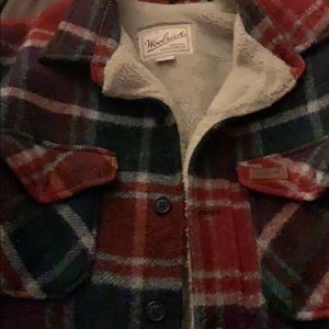 Woolrich plaid fleece lined jacket